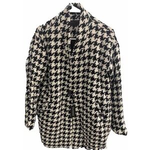 Blank NYC Coat Black And White Mid Length Size Small